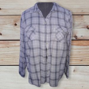 Sonoma Lavender Plaid Shirt